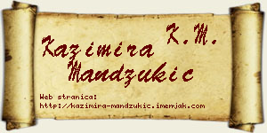 Kazimira Mandžukić vizit kartica